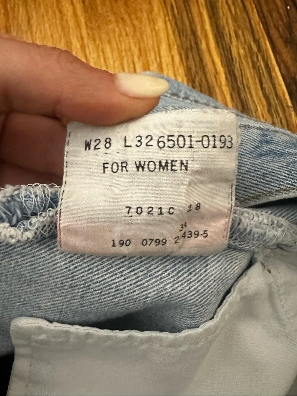 Denim Levi shorts